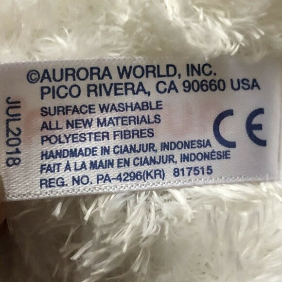 Aurora World White Plush Unicorn with Pink Horn 8”  Stuffed Animal Kids Toy 2018 - Picture 6 of 7